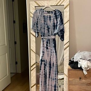 Lulus tie dye blue dress
